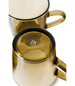 HKliving Kop 70's glassware coffee cups (set of 4)