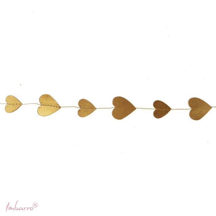heart confetti gold 3 meter