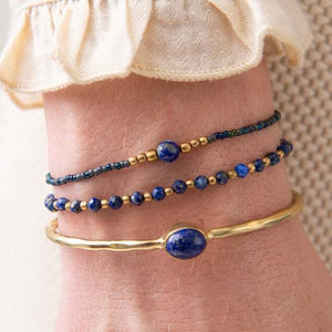 Iris Lapis Lazuli goud armband