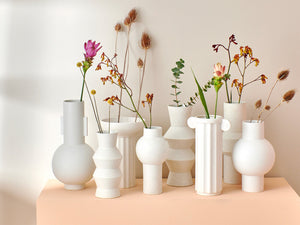 HK Living matt white vase S