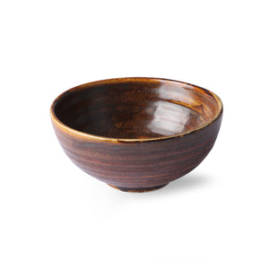 HK Living Chef ceramics: dessert bowl rustic brown