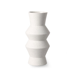 speckled clay vase angular