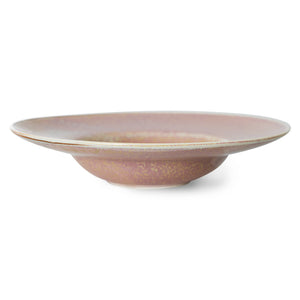 HK Living Chef ceramics: pasta plate, rustic pink