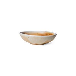 HK Living Chef ceramics: small dish rustic brown cream