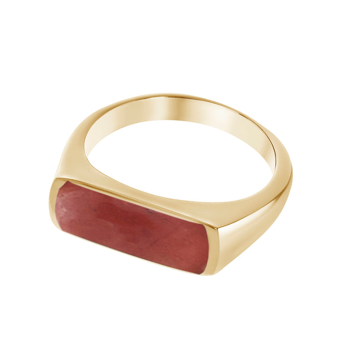 A Brend ring Faas 18K Gold Plated Red Jasper