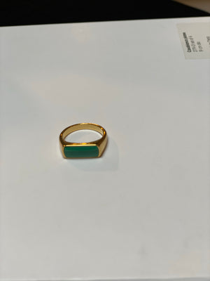 A Brend ring Faas 18K Gold Plated Green Malachite