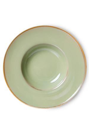 HK Living Chef ceramics: pasta plate L, moss green